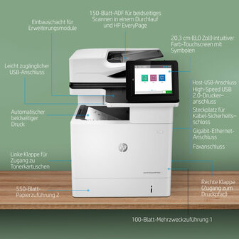 HP LaserJet Enterprise MFP M635h Mono A4 Up to 52 ppm 