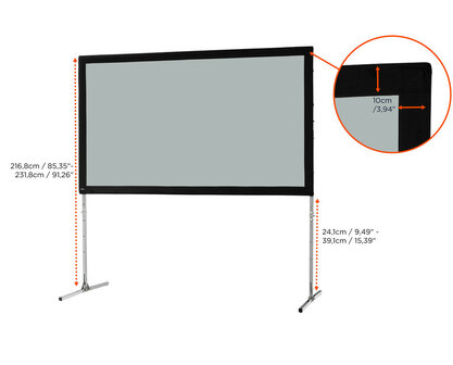 celexon Faltrahmen Leinwand Mobil Expert 305 x 172cm, R&uuml;ckprojektion 