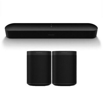 Sonos Standard Soundbar Beam + 2x ONE SL Bundle