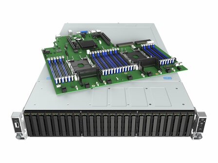 INTEL Server Barebone R2224WFTZSR S2600WFTR 1xPSU 1300Watt 3xHSBP SAS/NVMe Combo 24x6,35cm 2,5Zoll Dual 10GbE RJ45 