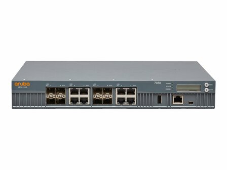HPE Aruba 7030 (RW) 8p Dual Pers 10/100/1000BASE-T/1GBASE-X SFP 64 AP and 4K Clients Controller 