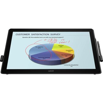 Wacom DTK-2451 Grafiktablett - 61 cm (24 Zoll) LCD - 2540 lpi - Schwarz - 16,7 Millionen Farben - 527 mm x 296 mm Aktiver Bereich - 2048 Druckniveau - StiftDVI - Mac, PC