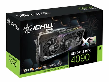 INNO3D GEFORCE RTX 4090 ICHILL X3 24GB GDDR6X 384-bit 3xDP 1xHDMI 