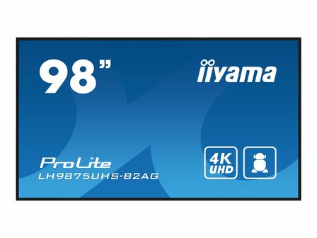 iiyama ProLite LH9875UHS-B2AG 249 cm (98&quot;) Klasse (247.7 cm (97.5&quot;) sichtbar) LCD-Display mit LED-Hintergrundbeleuchtung - 4K - f&uuml;r Digital Signage