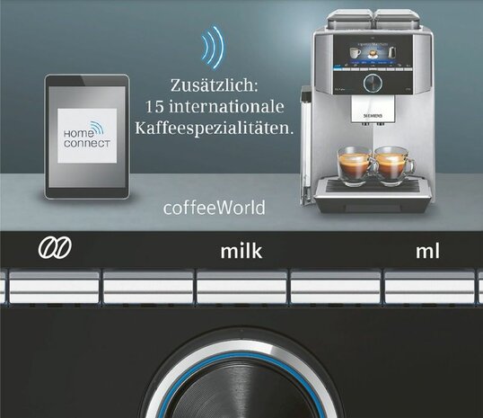 Siemens Kaffee-Vollautomat TI9575X7DE EQ.9 plus connect s700 Silber-Schwarz
