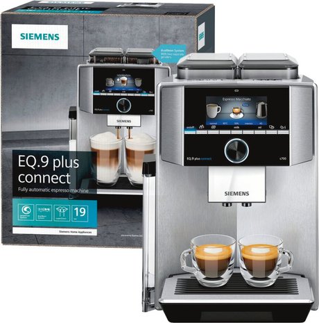 Siemens Kaffee-Vollautomat TI9578X1DE EQ.9 plus connect s700 Edelstahl