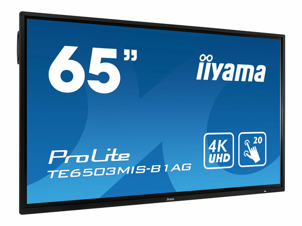 IIYAMA ProLite TE6503MIS-B1AG 165,1cm 65Zoll 20 Points Touch 4K UHD IPS AG Integrated iiWare 