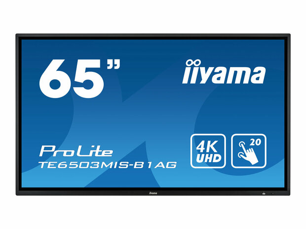 IIYAMA ProLite TE6503MIS-B1AG 165,1cm 65Zoll 20 Points Touch 4K UHD IPS AG Integrated iiWare 