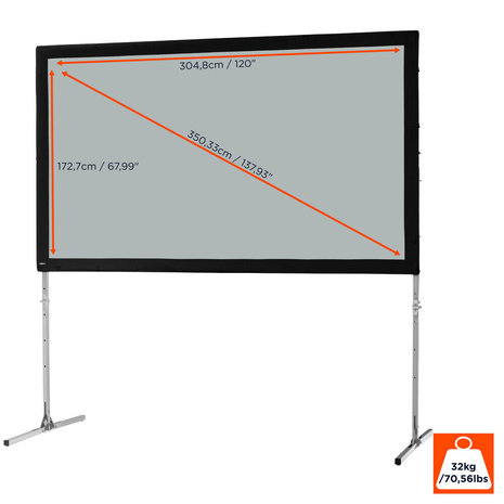 celexon Faltrahmen Leinwand Mobil Expert 305 x 172cm, Rückprojektion 