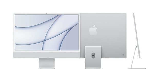 APPLE iMac 2021 MGPD3D/A CTO, All-in-One PC mit 23,5 Zoll Display, Apple M-Series Prozessor, 16 GB RAM, 2 TB SSD, Apple M1 Chip  Silber/Grün/Blau/Rose