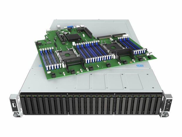 INTEL Server Barebone R2224WFTZSR S2600WFTR 1xPSU 1300Watt 3xHSBP SAS/NVMe Combo 24x6,35cm 2,5Zoll Dual 10GbE RJ45 