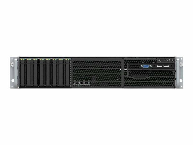 INTEL Server Barebone R2208WFTZSR S2600WFTR 1x PSU 1300Watt 1x HSBP SAS/NVMe Combo 8x 6,35cm 2,5Zoll Dual 10GbE RJ45 