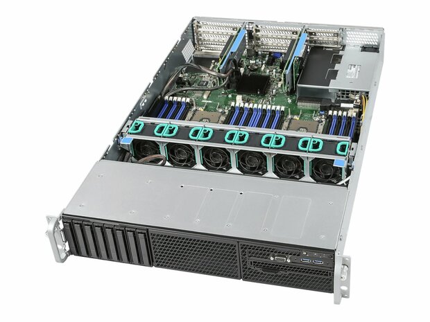 INTEL Server Barebone R2208WFTZSR S2600WFTR 1x PSU 1300Watt 1x HSBP SAS/NVMe Combo 8x 6,35cm 2,5Zoll Dual 10GbE RJ45 