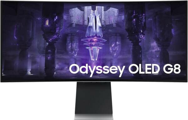  Samsung Odyssey OLED G8 S34BG850SU Curved Gaming Monitor 86 cm (34 Zoll) UWQHD, OLED, 0.1ms, 175Hz, AMD FreeSync 