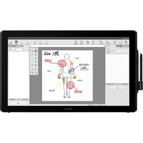 Wacom DTH-2452 Grafiktablett - 61 cm (24 Zoll) LCD - 2540 lpi - Kabel - 2048 Druckniveau - StiftDVI - Mac, PC