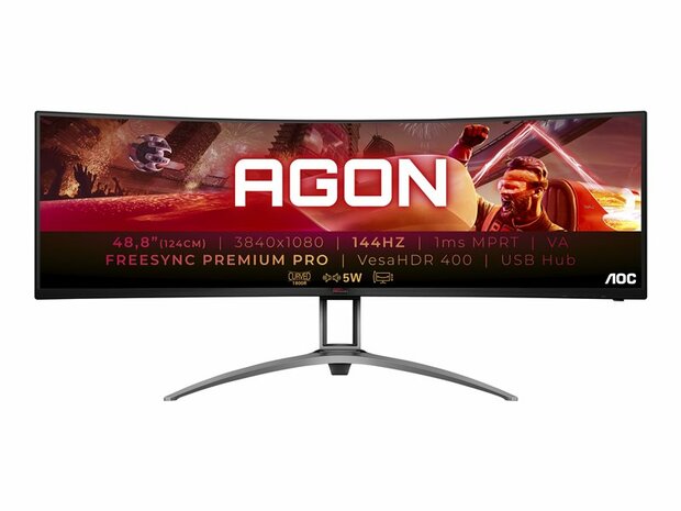 AOC Gaming AG493QCX2 - AGON Series - LED-Monitor - gebogen - 124.5 cm (49") - HDR