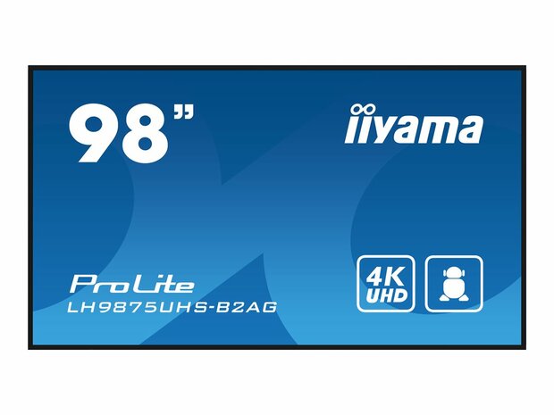 iiyama ProLite LH9875UHS-B2AG 249 cm (98") Klasse (247.7 cm (97.5") sichtbar) LCD-Display mit LED-Hintergrundbeleuchtung - 4K - für Digital Signage